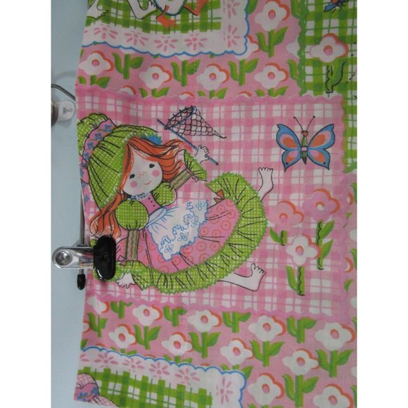 Katies Patchwork Girls Pillowcase Vintage 1970s Sears Girls Bedding Faded GUC - Picture 8 of 12